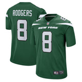 Aaron Rodgers New York Jets Nike NFL Kids Youth 8-20 Gotham Green On-Field Game Day Jersey (US Numeric 18 20 Regular Aaron Rodgers New York Jets Green)