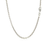 2.3mm 14k White Gold Rolo Chain