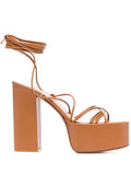 Ladies' High-Heeled Strappy Round-Toe Platform Sandals