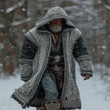 Mens Mid-Length Digital-Print Abstract Cape