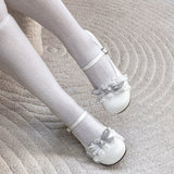 Sweet Lolita Shoes Lolita Shoes New High Heels Cute Lace Bow Girl Mary Jane Single Shoes