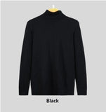 Mens Loose-fitting Warm Turtleneck Knit Sweater