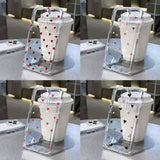 Colored Heart-shaped Hole Transparent Space Phone Case