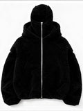 Double-hooded Cardigan Fleece Thermal Sweatshirt