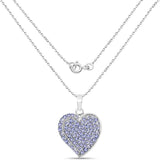 3.97 Carat Genuine Tanzanite .925 Sterling Silver Pendant