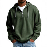 Mens Long-Sleeve Hooded Jacket Loose-Fit Casual Sweatshirt