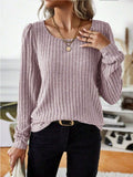 Casua Relaxed-fit Solid-color V-neck Sweater