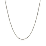 14k White Gold Diamond Cut Cable Link Chain 1.4mm