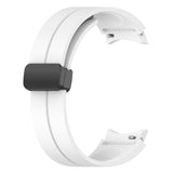Folding Magnetic Black-clasp Silicone Watch Strap