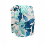 Womens Casual & Stylish Leaf-Print Lace-Up Shorts