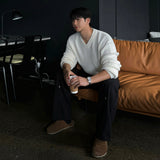 Mens AutumnWinter Loose-Knit Bottoming Sweater