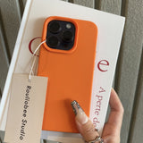 Lychee-pattern Matte Phone Case Solid Color