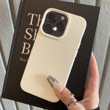 Lychee-pattern Matte Phone Case Solid Color