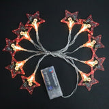New LED Lighting Chain Christmas Tree Snowman Old Man Halloween Day Atmosphere Decoration