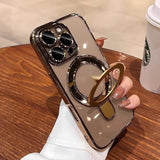 Electroplated Magnetic Suction Bracket Phone Case