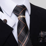 Multi Colored Striped Floral Mens Tie