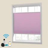 Raised Flag Day-Night Shade With Remote Control And Solar Panel-Full Blackout Motorized Shades For Home And Office-Cordless Organ Shade-Cordless Cellular Shade-Khaki