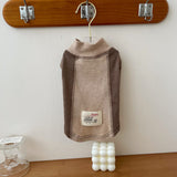 Contrast Color Sleeve Cotton Base Shirt Pet