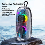 KP-825 Best-Selling Bluetooth Speaker Cool RGB Ambient Lighting Portable Outdoor Handle Waterproof Compact Desktop Speaker