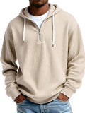 Mens Long-Sleeve Hooded Jacket Loose-Fit Casual Sweatshirt