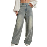 Loose Slightly Flared Street-style Trousers