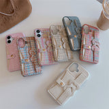 Woven-pattern Heart-shaped Cardholder