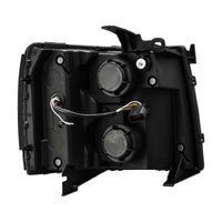 AlphaRex 07-13 Chevrolet Silverado LUXX-Series LED Projector Headlights Jet Black