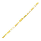 2.8mm 14k Yellow Gold Figaro Anklet