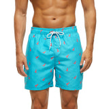 Mens Fashionable Sports Beach Shorts With 3D Digital Print, European And American Style
