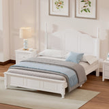 Full Size Wood Platform Bed Frame,Retro Style Platform