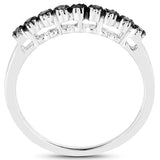 0.32 Carat Genuine Multi Diamond .925 Sterling Silver Ring