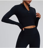 Womens Quick-Dry Long-Sleeve Yoga Wear For Europe And The US