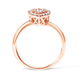 10K Rose Gold 3/8 Cttw Round-Cut Diamond Pear Promise Ring (I-J Color, I2-I3 Clarity) - Size 7
