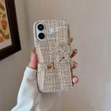 Woven-pattern Heart-shaped Cardholder