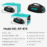 KP-875 Best-selling Portable Wireless Bluetooth Speaker High-Power RGB Lighting Multifunctional Ideal For Outdoor Parties In Stock
