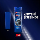 Clear Men: Intense Clean Anti-Dandruff Charcoal Shampoo - Deeply Cleanses Oily, Itchy Scalp & Controls Dandruff for Men - 11.83 fl oz