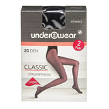 Underwear 20 Denier Sheer Lycra Tights in Black