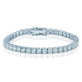 9 Ct Genuine Round-Cut Real Diamond Tennis Bracelet 7" 14K White Gold