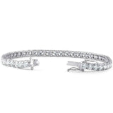9 Ct Genuine Round-Cut Real Diamond Tennis Bracelet 7" 14K White Gold