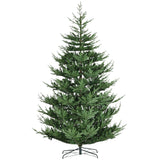 9 Foot Artificial Christmas Tree, Pine Hinged Xmas Tree with 1939 Realistic Branches, Steel Base, Auto Open, Green