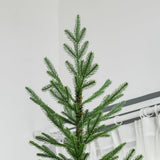 9 Foot Artificial Christmas Tree, Pine Hinged Xmas Tree with 1939 Realistic Branches, Steel Base, Auto Open, Green