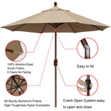 9 Ft. Outdoor Market and Table Patio Umbrella