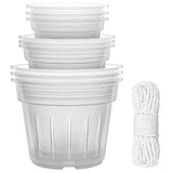 9-Piece: Orchid Pots Clear Reusable Plastic Flower Plant Nursery Planter