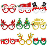 9-Pieces: Christmas Glitter Party Glasses Frame