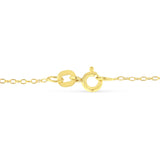 Yellow Color Plated Sterling Silver Diamond Station Necklace (1/2 cttw, K-L Color, I2-I3 Clarity)
