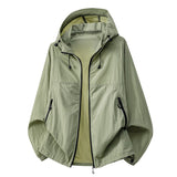 Mens Summer Hooded Sun-Protective Lightweight Jacket