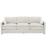 Cozy Upholstered 3-Seater Sofa with Plush Double Cushion and Ergonomic Design