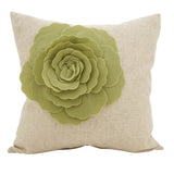 Saro Lifestyle Rose Flower Statement Throw Pillow, 18 x 18""