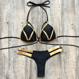 Sexy Halter Push Up Brazilian Bikini 2025 Women Bandage String Swimsuit Female Swimwear Two Pieces Bikini Set Bathing Suit Swim