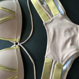Sexy Halter Push Up Brazilian Bikini 2025 Women Bandage String Swimsuit Female Swimwear Two Pieces Bikini Set Bathing Suit Swim